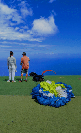 Avant decollage - Fun Parapente Réunion